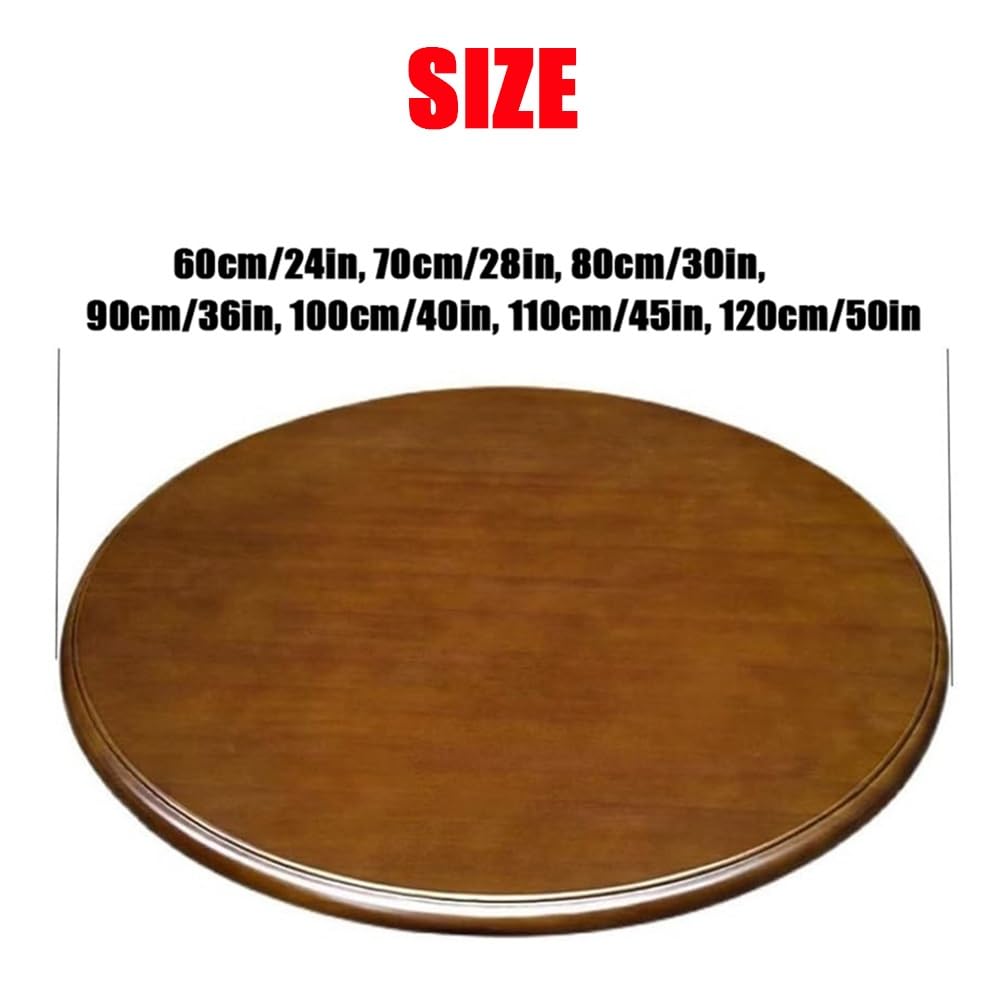 Bandeja De Servicio Giratoria De Mesa Lazy Susan Plato Giratorio De Madera Bandeja De Servicio Redonda 80cm 90cm 100cm Plato De Comedor Giratorio Plato De Servicio Giro Silencioso Y Suave(B