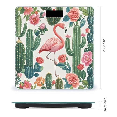 Báscula de Baño Digital Cactus Flamingo Rose Flowers miniatura 2