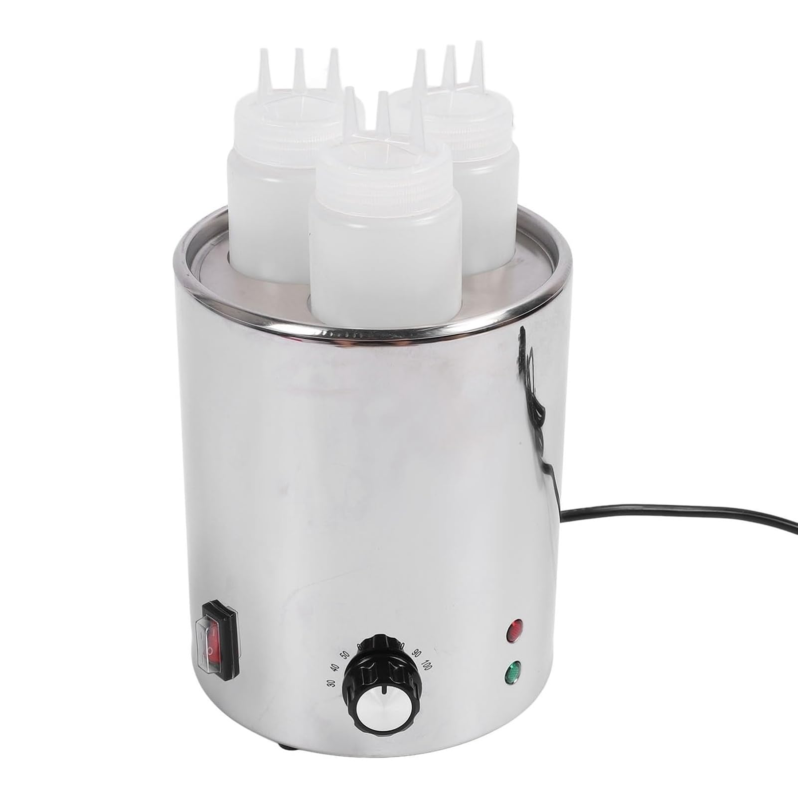 Calentador eléctrico ajustable de salsa, calentador de acero inoxidable para queso, nachos, chocolate caliente y mantequilla, máquina de conservación del calor para salsas y condimentos