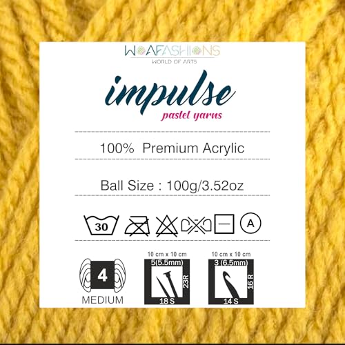 Image of WOAFashions Impulse Hand Knitting & Crochet Yarn (Dandelion) (100gms - Pack of 1)