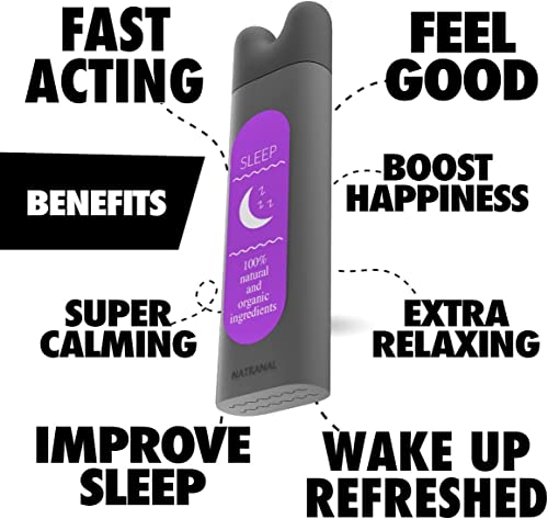 Natranal Sleep Nasal Inhaler Stick, 100% Natural & Delicious Aromas Organic Ingredients For Aromatherapy - Made in USA 1 Pack