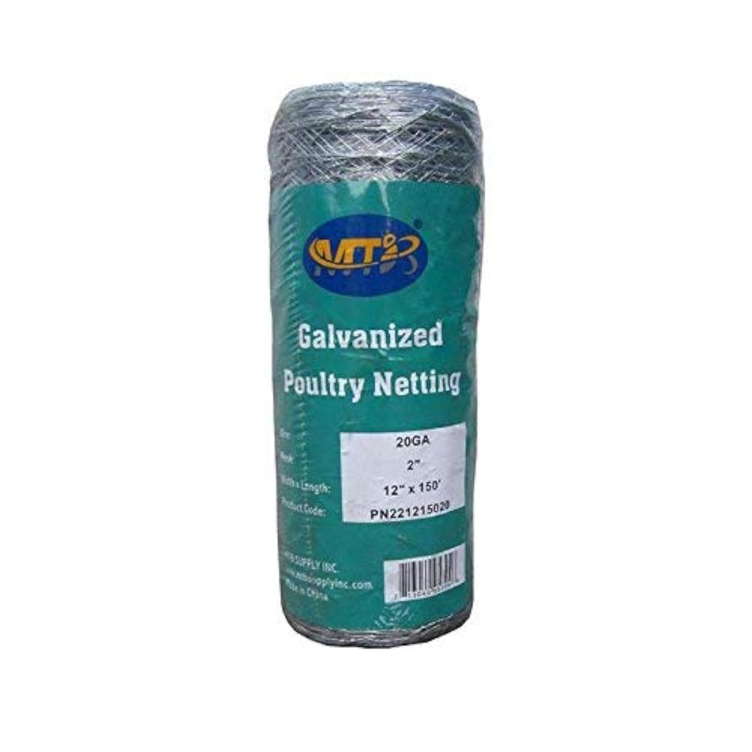 20GA Galvanized Hexagonal Poultry Netting Chicken Wire 12 inches x 150 feet x 2 inches Mesh