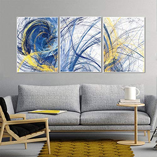 Affiches d'art mural pour salon peinture abstraite pop triptyque