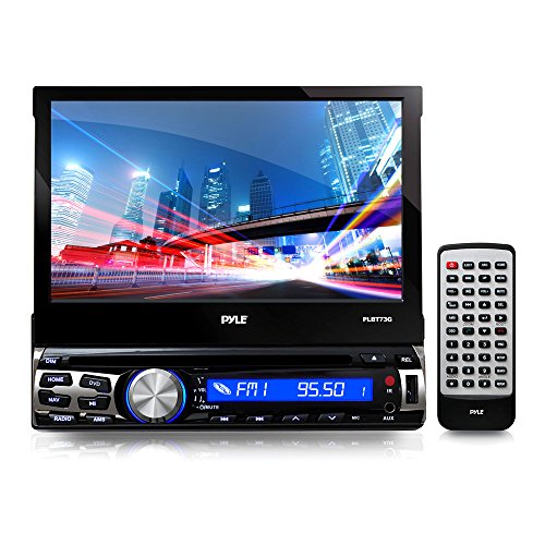 Pyle 1Din Dvd Receiver Bluetooth - 7-Inch Car Stereo Touch Screen Headunit Receiver - Built-In Mic, Hands-Free Call Answering -Am/Fm Radio Cd/Dvd Car Audio System - Pyle Plbt73G #TOP20