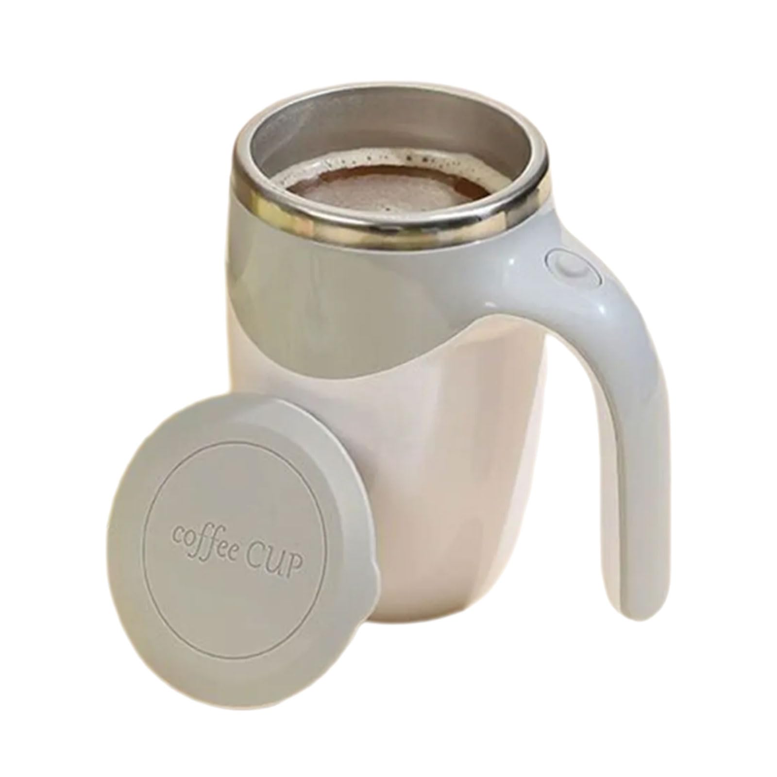 MALSSE Automatic Stirring Coffee Mug Stainless Steel Travel Cup with Lid for Kitchen Automatic Stirring Mug