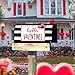 Hello Valentine's Day Magnetic Mailbox Cover - Black and White Striped with Hearts, Magnetic Standard Size 18