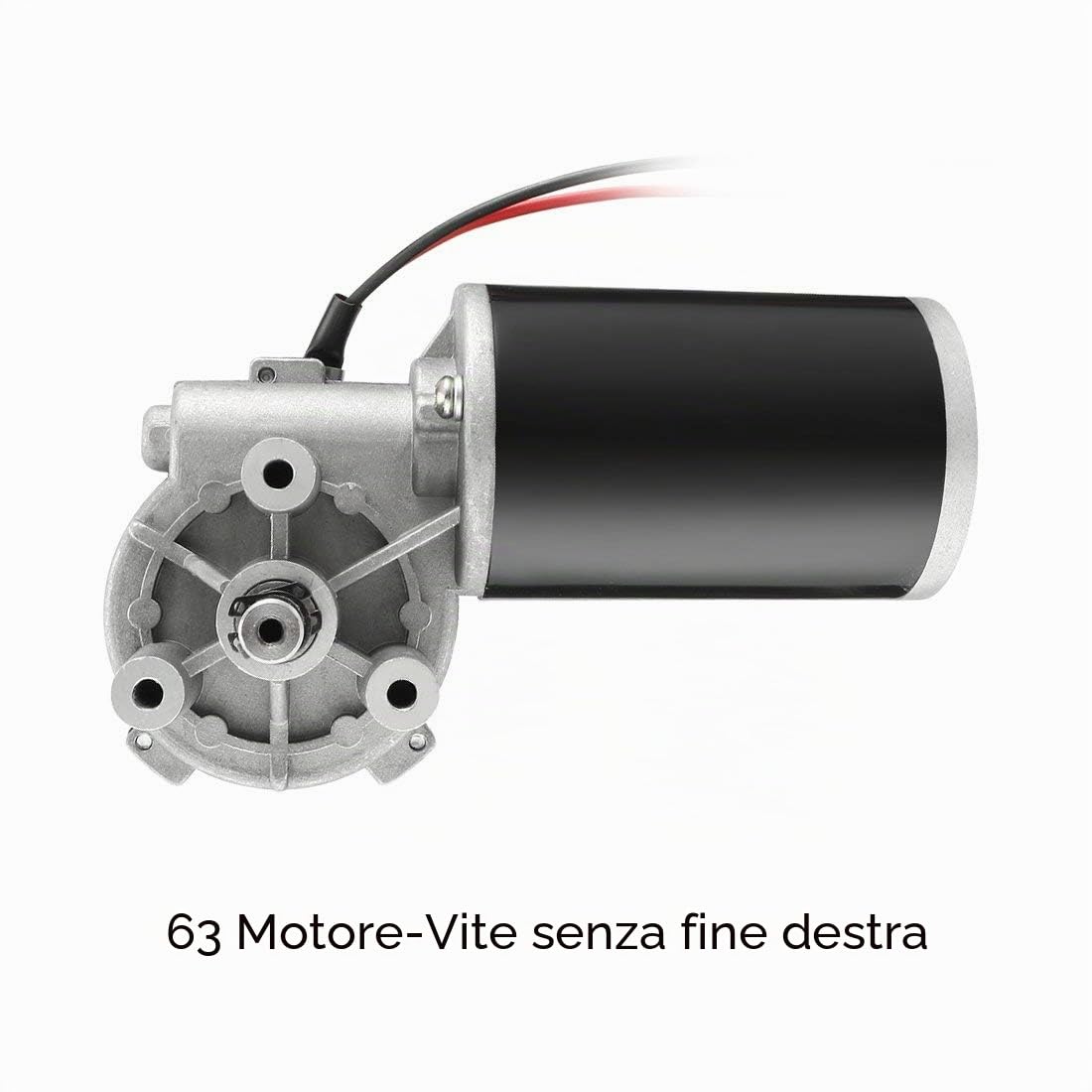 DC12V 60W 60RPM 8N.M - Motore a ingranaggio a vite senza fine reversibile, riduttore di velocità a coppia elevata, motore JCF63R
