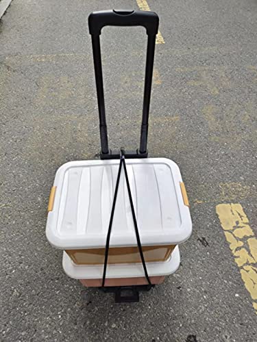 Mshop Small Plastic Folding Luggage Cart With 2 Wheels Lightweight Folding Shopping Trolley Mini Luggage Hand Truck For Travel, Moving And Office Use Trolley (Lc-01),Black, #TOP7