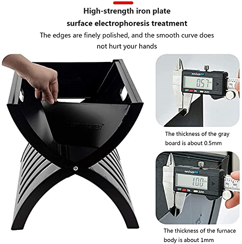Gril à charbon de bois portable compact barbecue de balcon pliant - 3