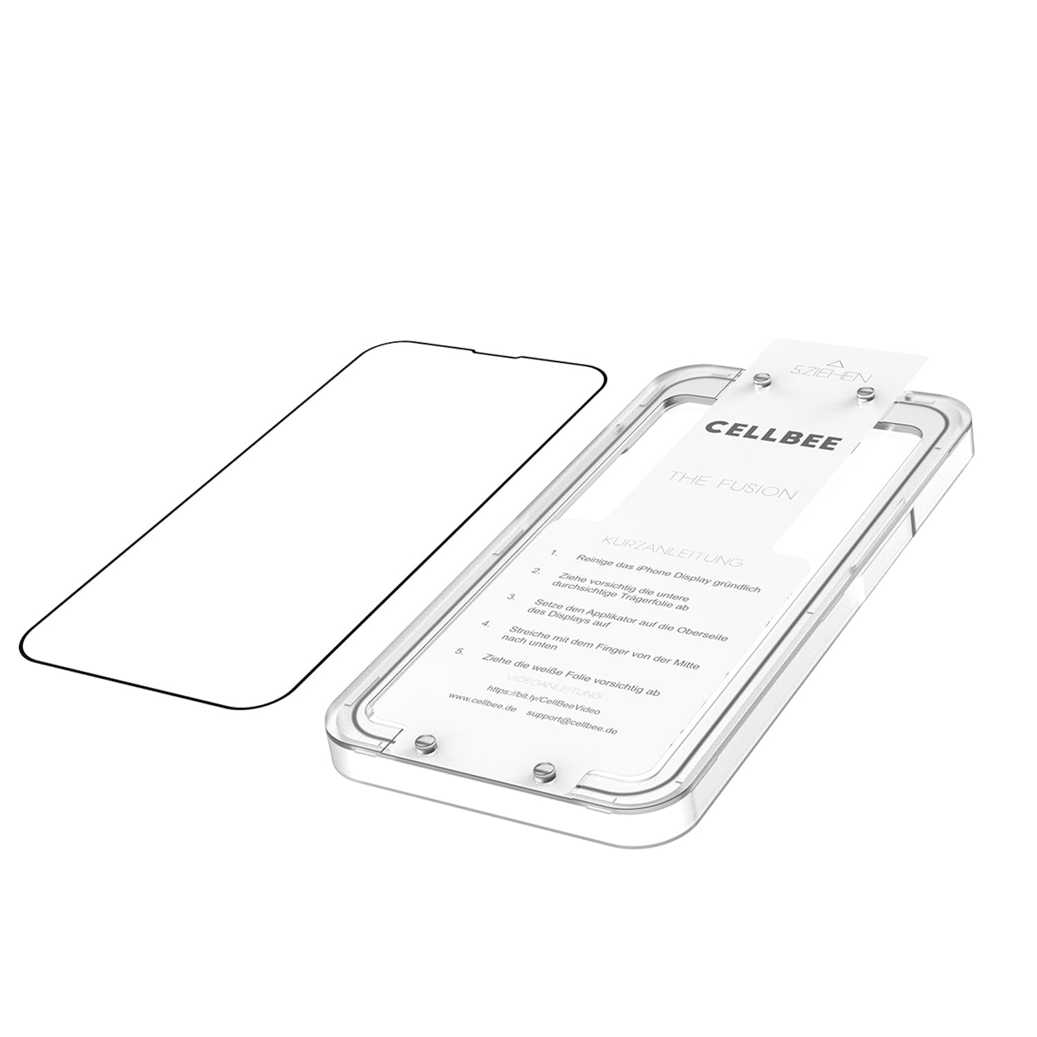 CELLBEE Compatible with iPhone 13 Mini Tempered Glass The Fusion Includes Easy Install Applicator, Invisible - Image 3