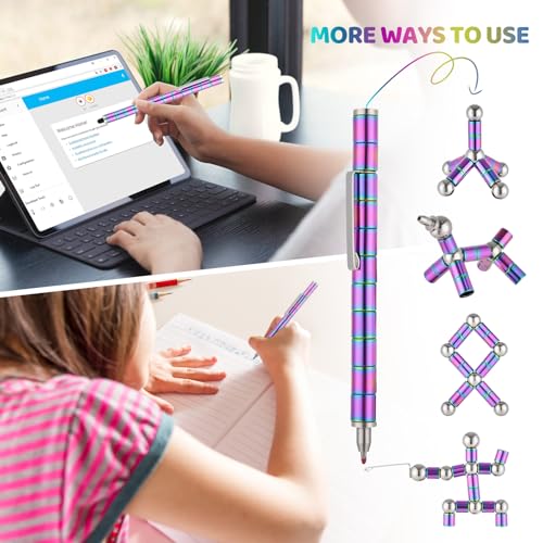 Burrneri TOY PEN SET Fidget Pen-Decompression Magnetic Pen With Fidgets Magnets Stylus-Best Gift For 8-12 Years Old-Writing Ballpoint & Fidget Toys Adults Magnet Pen-Unique Gifts For Teen Girls & Boys thumb #6