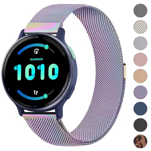Fleshy Leaf Cinturino In Silicone 20 Mm Per Garmin Forerunner 245, Vivoactive 3, Venu Sq E Altri