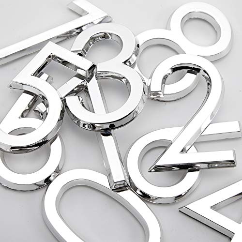 Mailbox Numbers Door Numbers 0-9 Self-Adhesive 2-Inch Address Number Stickers Street House Number Signs For Residence, Apartment, Office Room, Mailbox (Silver,20 Pieces) #TOP3