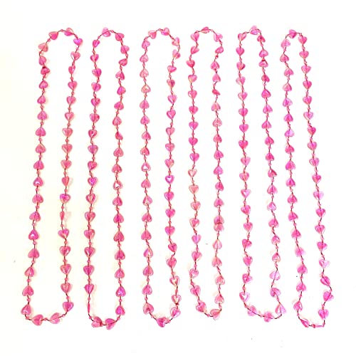 YSPPF Valentine's Heart Shaped Bead Necklace Bachelorette Party Beads Necklace Gift(12 Pcs)