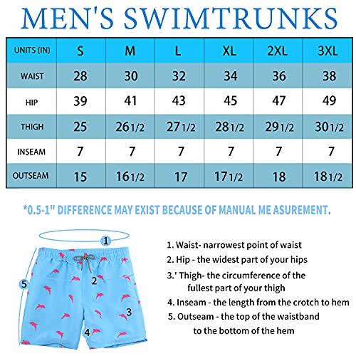 Biwisy Mens Swim Trunks Quick Dry Beach Shorts Casual Swimming Trunks With Pockets Drawstring Shorts Blue #TOP6