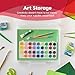 IRIS USA Board Game Storage Craft Organizer Box with Snap-Tight Latch Lid, 6-Pack Portable Plastic Case Bin for Puzzles, Magazines, Hobbies, Art Supplies, Fits 8.5