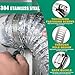 OURU Large Hose Clamps, 5 Pack 5 Inch Stainless Steel Hose Clamps Adjustable from 4-23/32