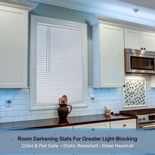 Lotus & Windoware RLX3154AL 1 Inch Premium Vinyl Blind, Room Darkening, Cordless, 31 Inch Wide X 54 Inch Long, Alabaster thumb #2