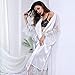 YUHOOE Peignoir Satin Femme,Plus La Taille Peignoirs Féminins Femmes Sexy Soie Robe Dressing Babydoll Dentelle Lingerie Ceinture Vêtements De Nuit Femmes Sexy Vêtements De Nuit Blanc, Blanc, S