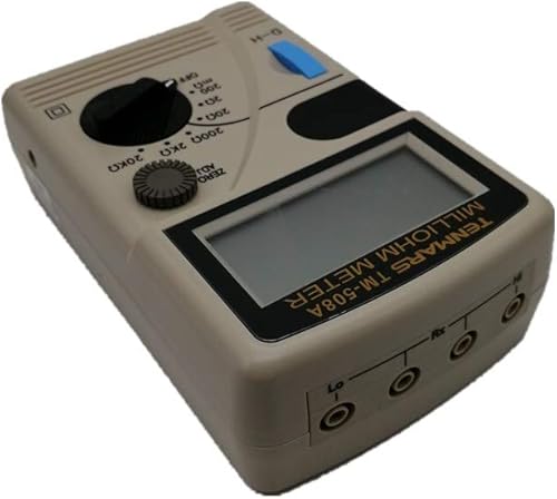 Miniatura 3 de Medidor de milliohmios, amplio rango de medición de 1 milliohm a 20k ohmios en seis pasos conmutables