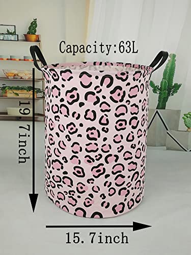 Image of Round Laundry Hamper Storage Basket Fabric Material Storage Hamper Organization Basket, Storage Bin, Gift Box with Handles for Room