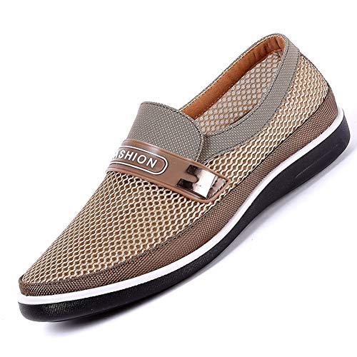 Mens Casual Mesh Loafers Summer Breathable Lightweight Walking Shoes Comfortable Outdoor Driving Travel Stylish Shoes