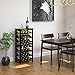Homfa Bamboo Wine Rack, 7 Tier Free Standing Wine Storage Rack Display Shelves 28 Bottles Capacity Storage Standing Table, Wobble Free for Home Kitchen, Dark Brown