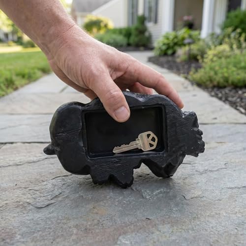 Cache-clés de jardin résistant aux intempéries pour cour et pelouse
