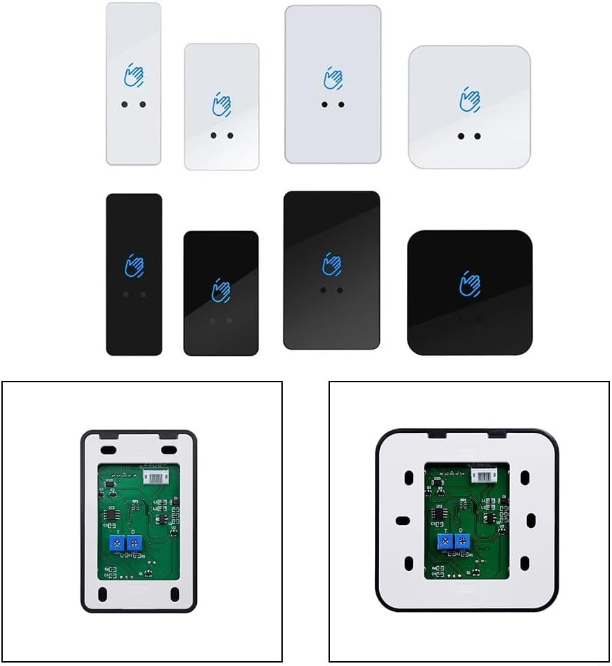 Infrared Sensor Switch with Sturdy PC Case, ABS Faceplate, and Long Mechanical Life of 500,000 Cycles (Black 86 * 86mm)