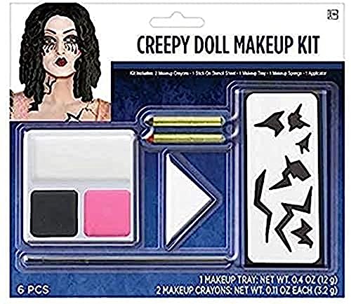 Kit maquillage poupée effrayante Amscan multicolore 1 ensemble complet