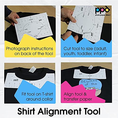 Ppd Inkjet Premium Iron-On Dark T Shirt Transfers Paper Ltr 8.5X11" Pack Of 10 Sheets (Ppd004-10) #TOP6