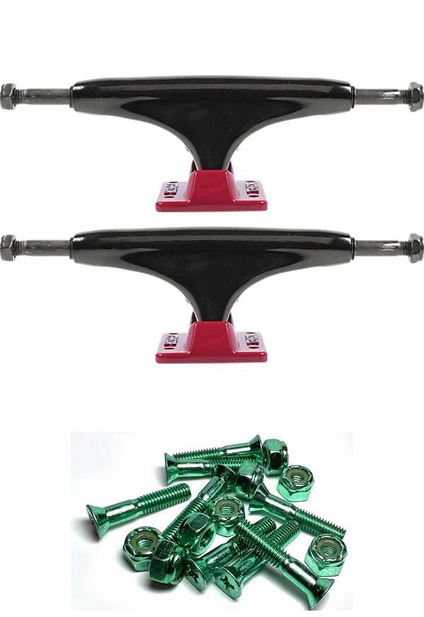 Tensor Trucks Alloy Black/Red Skateboard Trucks - 5.25