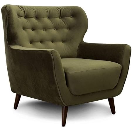 Kare Design Sessel Aunty Betty - Samtiger Retro Sessel Grün