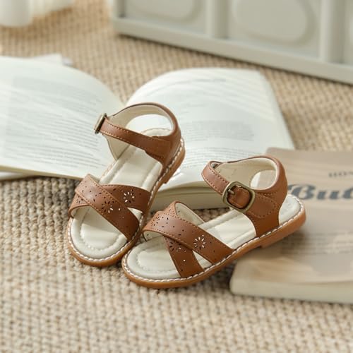 Image of ESTINE Girls Sandal Dress Shoe for Toddler /Little Kid Party School Shoe