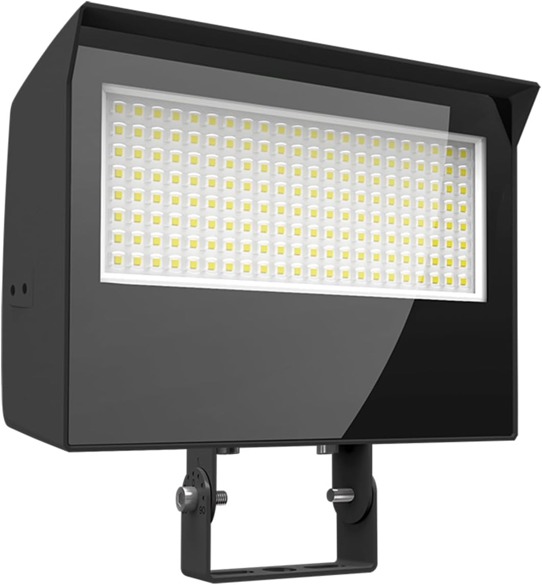 RAB Lighting RAB X22 4-Way Dusk to Dawn LED Flood Light, Selectable 3000K/4000K/5000K, Adjustable 50W/60W/70W/80W, 55/75/90 Beam, 0-10V Dim, 120-277 Volt, Knuckle & Yoke
