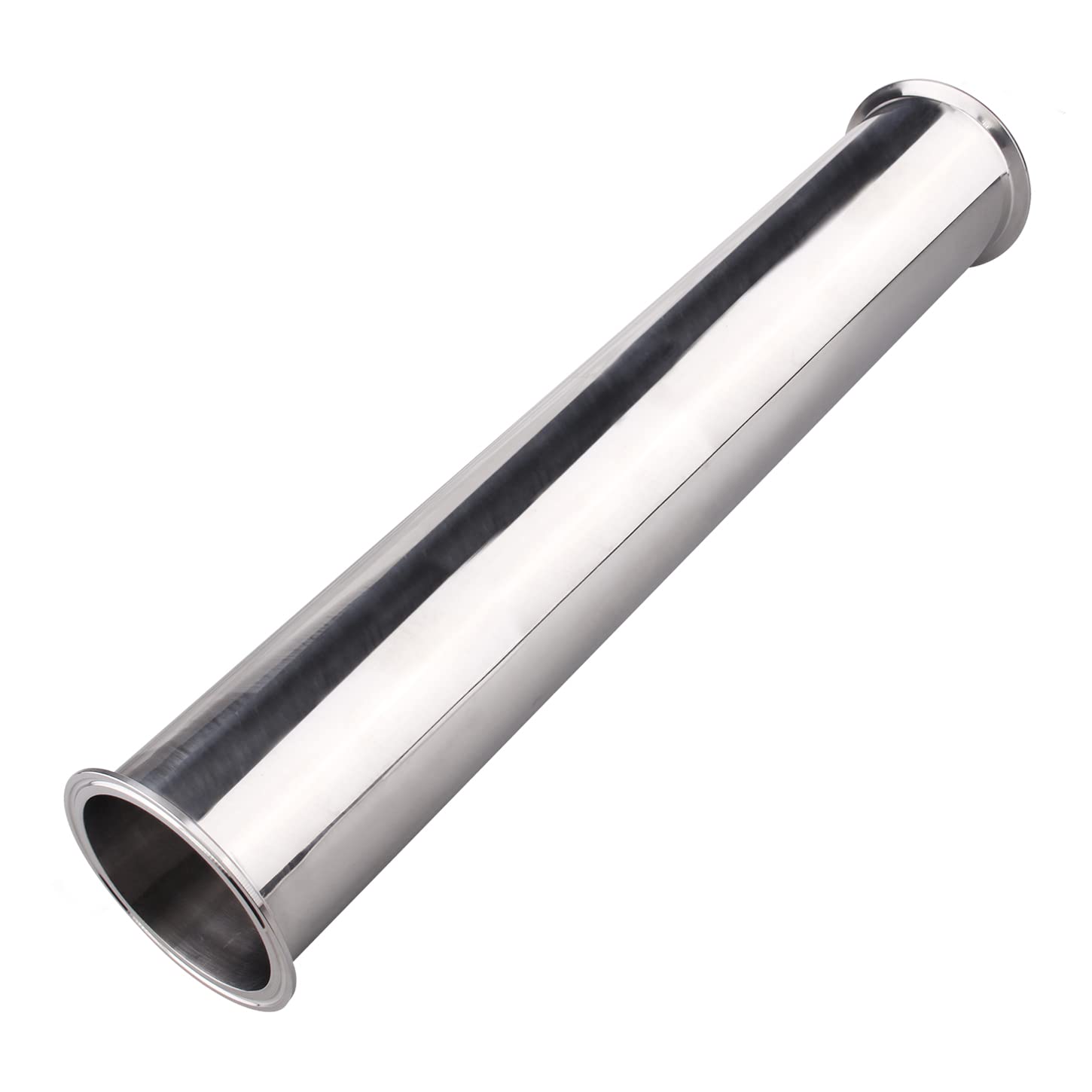 Tube de bobine sanitaire anti-fuite DERNORD en acier inoxydable 304 avec virole 10,2 cm