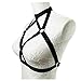 Jelinda Women Harness Elastic Cupless Cage Bra Hollow Out Strappy Crop Top (Black,color 9,One size)