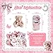 200 PCS Coquette Stickers, Pink Aesthetic Waterproof Vinyl Stickers for Girls, Preppy Sticker for Laptop, Water Bottles, Guitar Computer