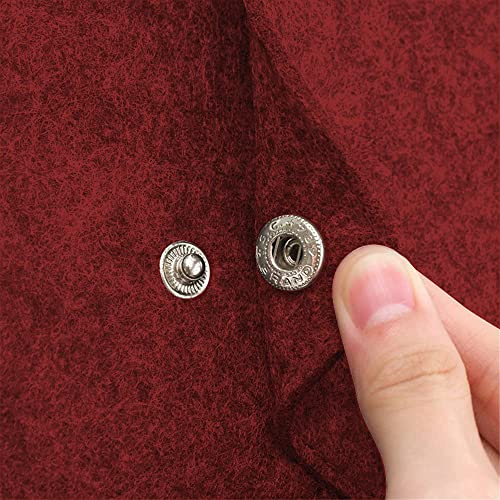 Image of GREENSHEEP Felt Document Folders - Portable File Holder Document Organizer with Button Closure for Office, School, Stationery, Pack of 2 (Red and Dark Grey)