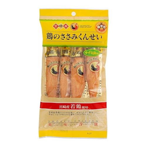 雲海物産 おつまみ 鶏のささみくんせい ゆず胡椒味 112g(28g×4本)×4袋 手土産 宮崎県産 無添加