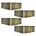Tiazza 4 protectores de esquina decorativos de latón antiguo repujado para muebles clásicos mesas y sillas de TV, gabinete de esquina (80 x 80 x 30 mm)