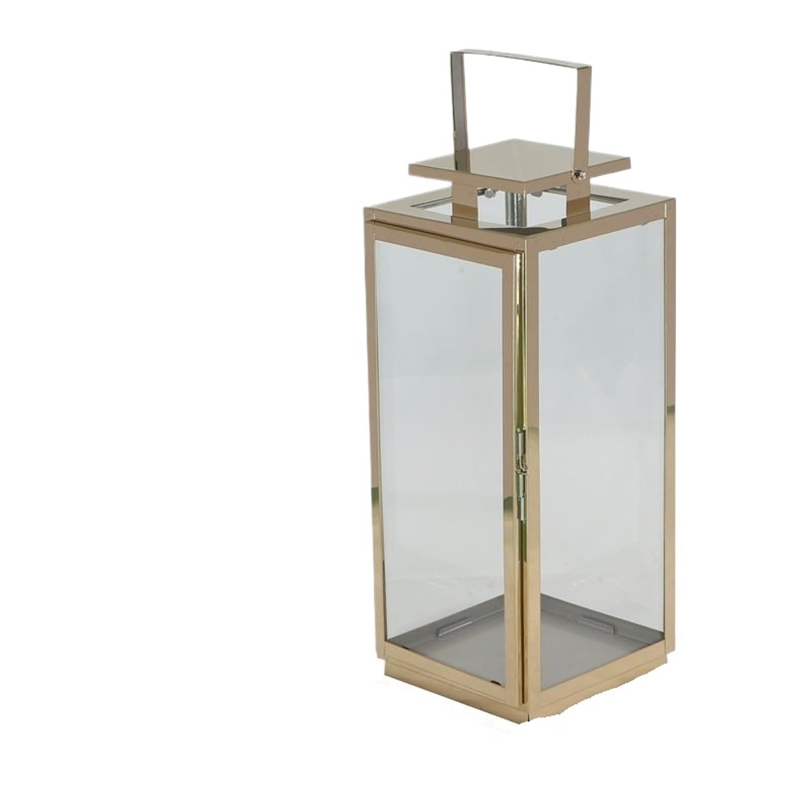 Decorative Lanterns Windproof Stainless Steel Candle Holder,Lantern,Hurricane Candleholder, Stand,Wind Lamp, Candlestick,Wedding Centerpieces(A03 15x14x38cm)