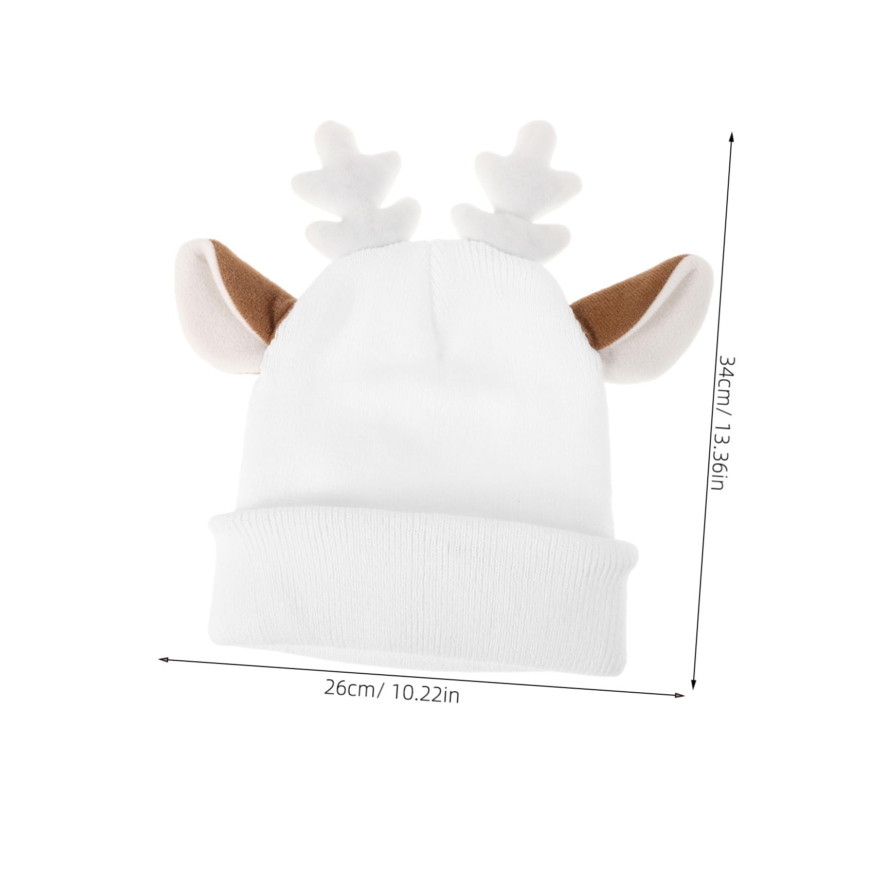 Gogogmee Winter Sports Helmet Cover Decorative Crochet Reindeer Horns for Snowboard