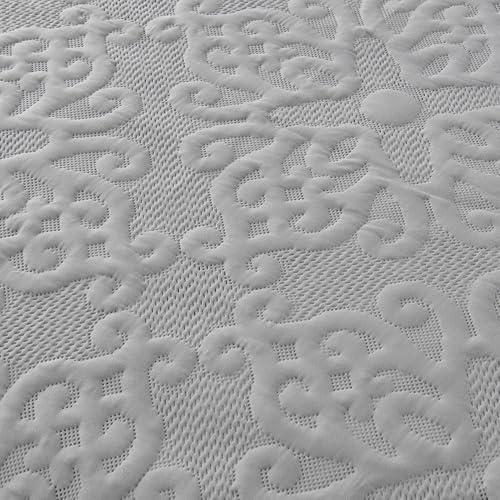 Image of Kingnex Oversized King Bedspreads 128x120 Gray