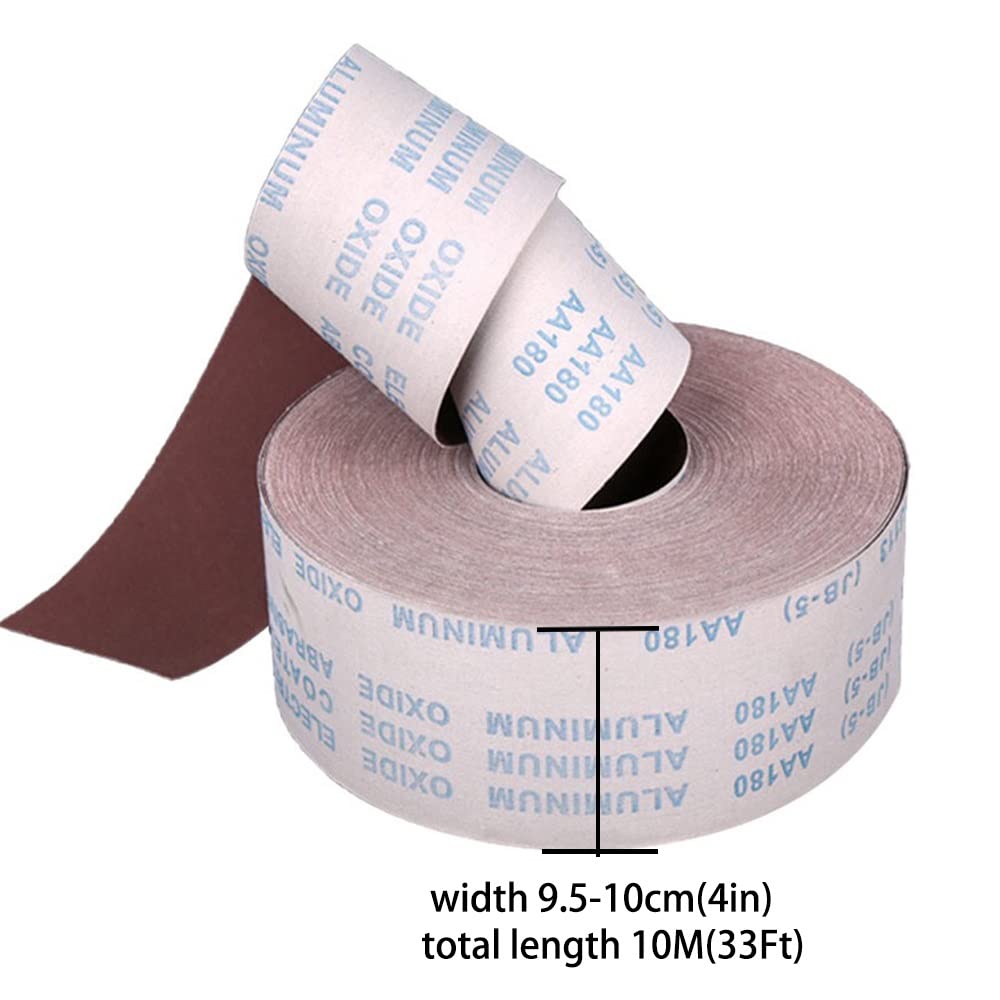 Sand paper,emery cloth,drywall sandpaper,liquid sandpaper,10cm* 100mm Width Sandpaper Roll Emery Cloth Sand Paper Sanding Abrasive Sheets 60 80 100 120 150 180 240 320 600 800 Grit (Size : 320grit)(60