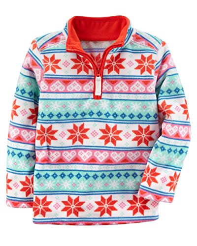 Pullover Fair Isle fleece Carter's vêtement chaud hiver fille 4 ans multicolore