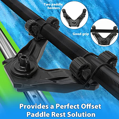 Atader Kayak Fishing Accessories With Dual Paddle Holder, Kayak Track Mount Accessories, Kayak Rod Holder For Paddle Grips, Kayak Rail Accessories, Black #TOP1
