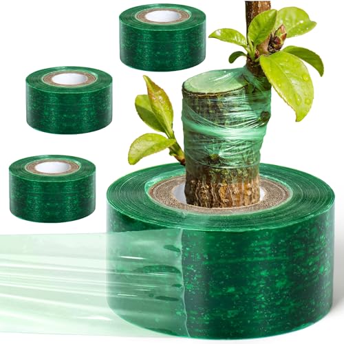 Elitekwell Grafting Tape 4 Pcs for Plants Fruit Trees Budding Repair Garden Film Tape