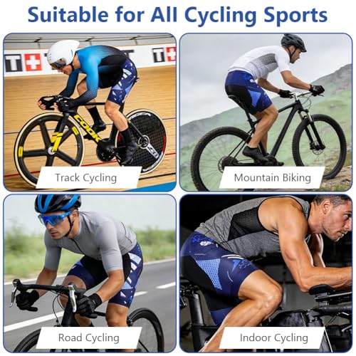 BSBUY Culotte Ciclismo Hombre, Ciclismo Pantalones Cortos Compresión con 5D Gel Acolchado, MTB, Culote Ciclista Hombre, Antideslizantes, Transpirables, L - imagen 7