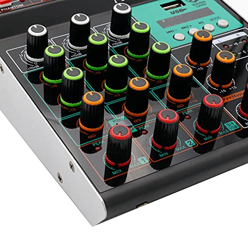 Sinextesis Mini-mixer, 3 kanalen, MP3, USB, Bluetooth, met analoog echo-effect, LCD-display, tweeband-equalizer, Fx… - Image 5